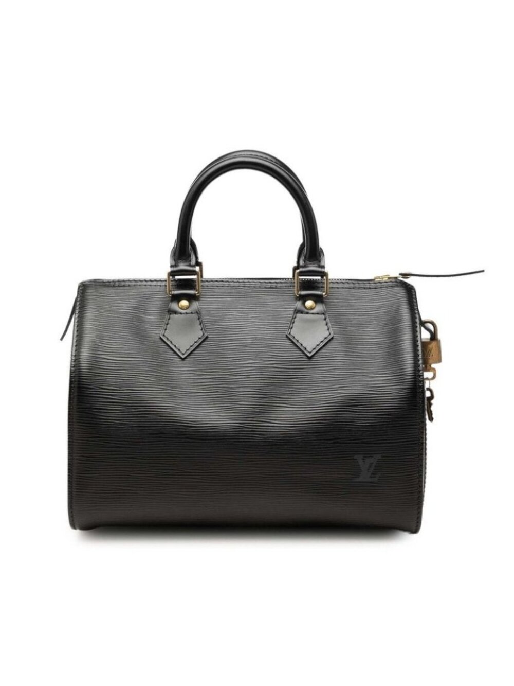 Louis Vuitton Epi Speedy 25 Handbag Noir Leather